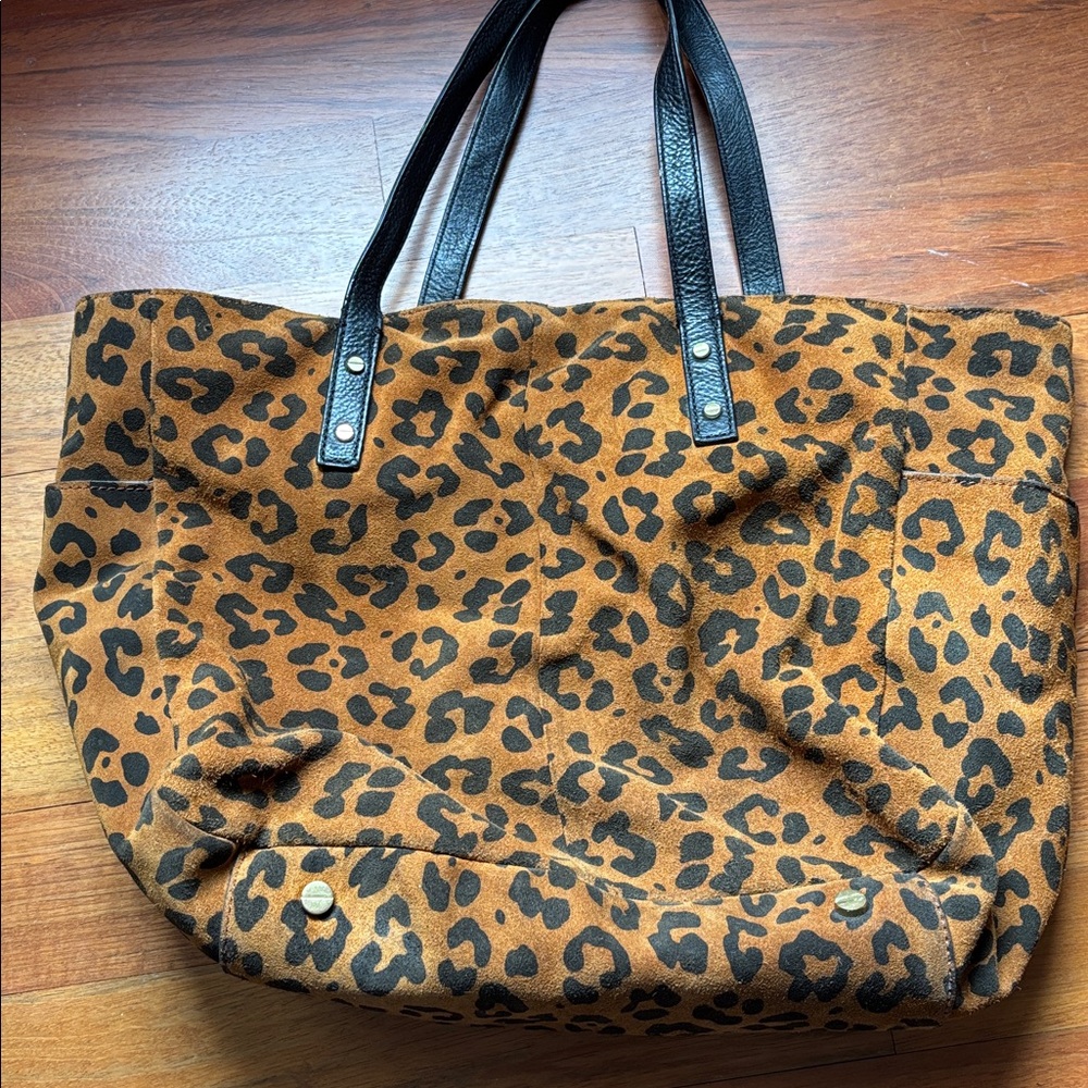 J. Crew Leopard Print Tote Bag - Picture 8 of 11